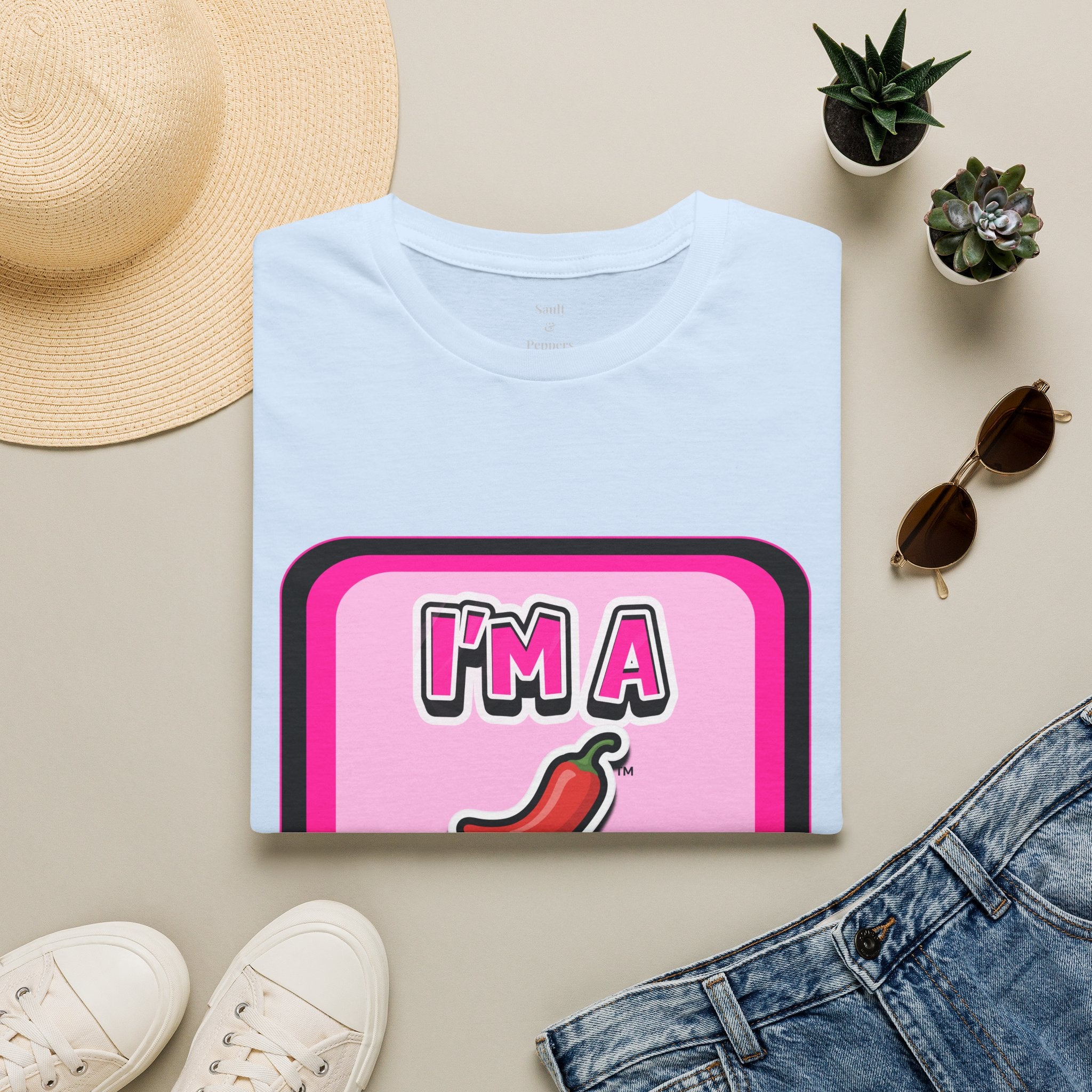 Pink "I’m A Pepper"  Bubble Chat T-Shirt