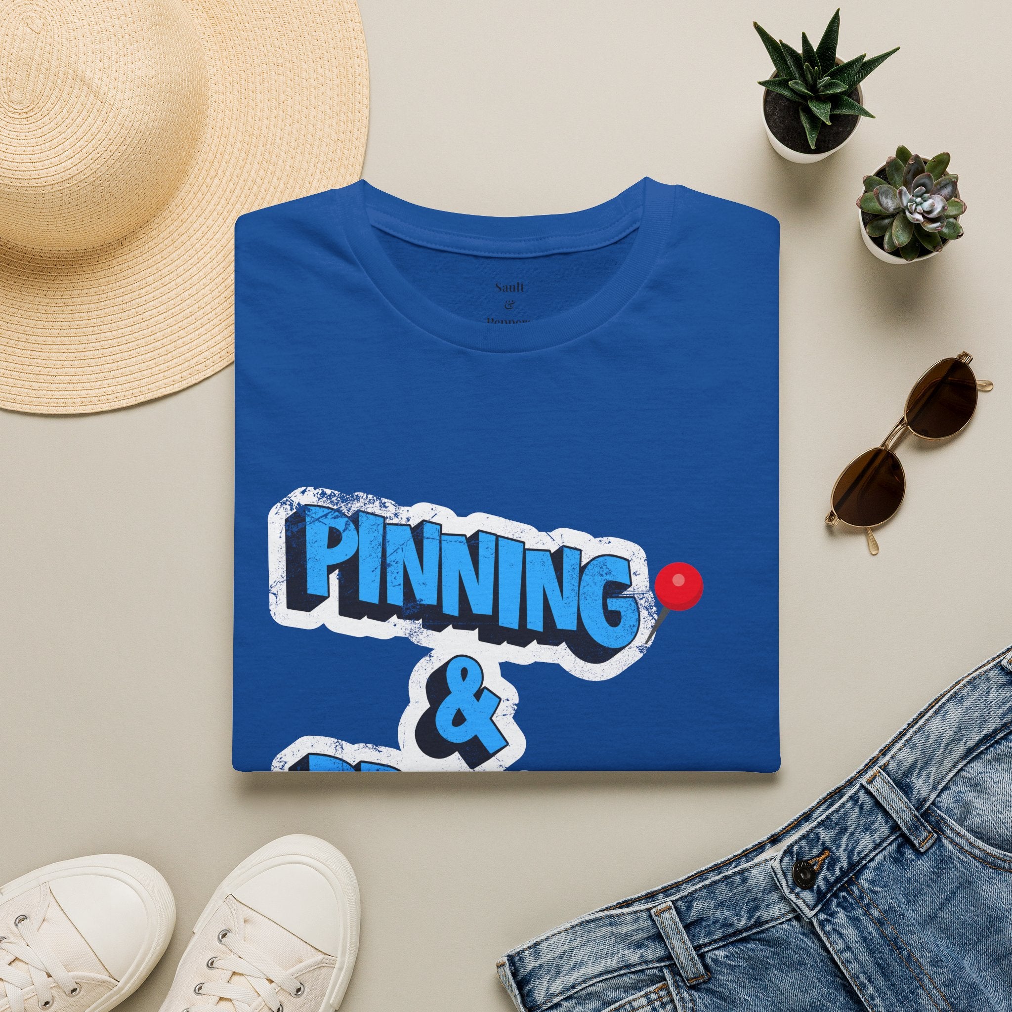 Pinning & Praying T-shirt Blue/Yellow