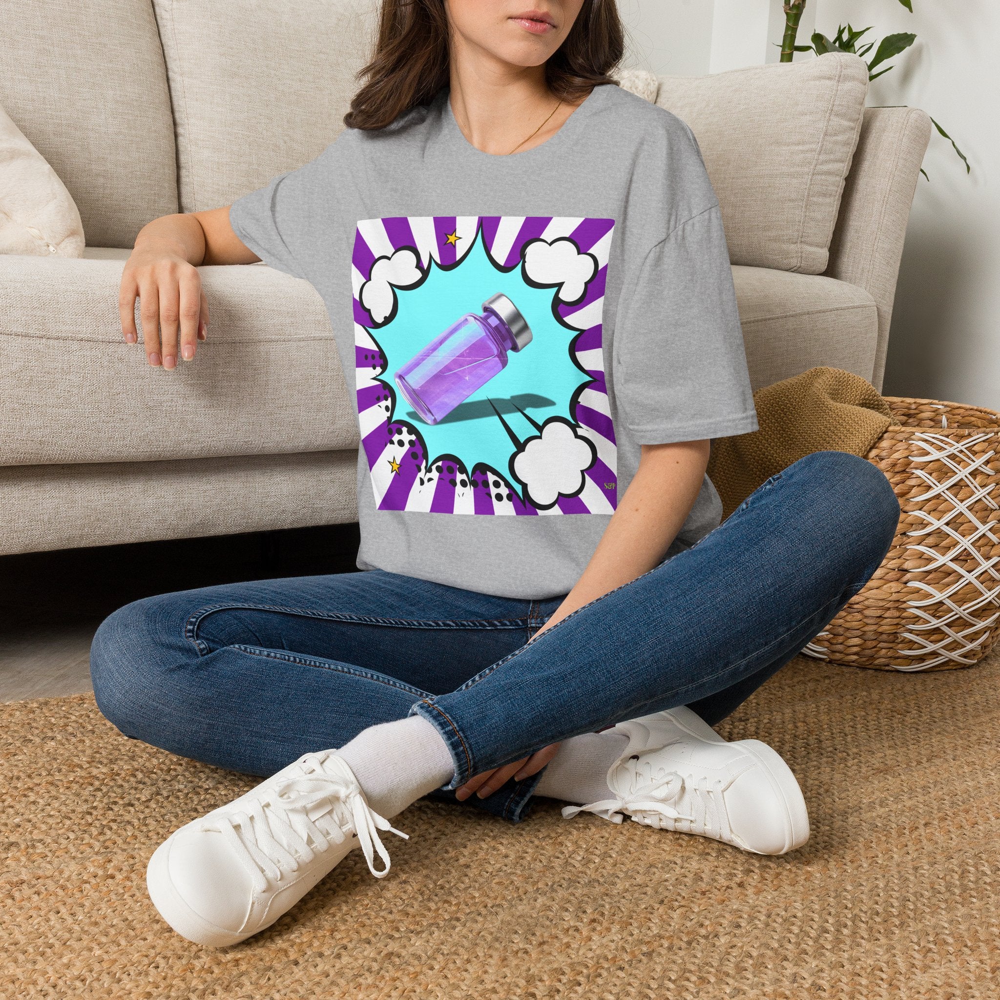 Purple Vial Pop Art T-Shirt