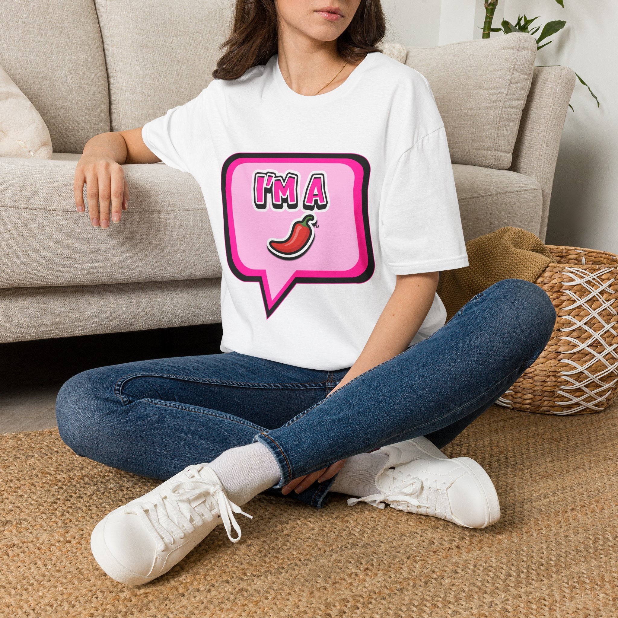 Pink "I’m A Pepper"  Bubble Chat T-Shirt