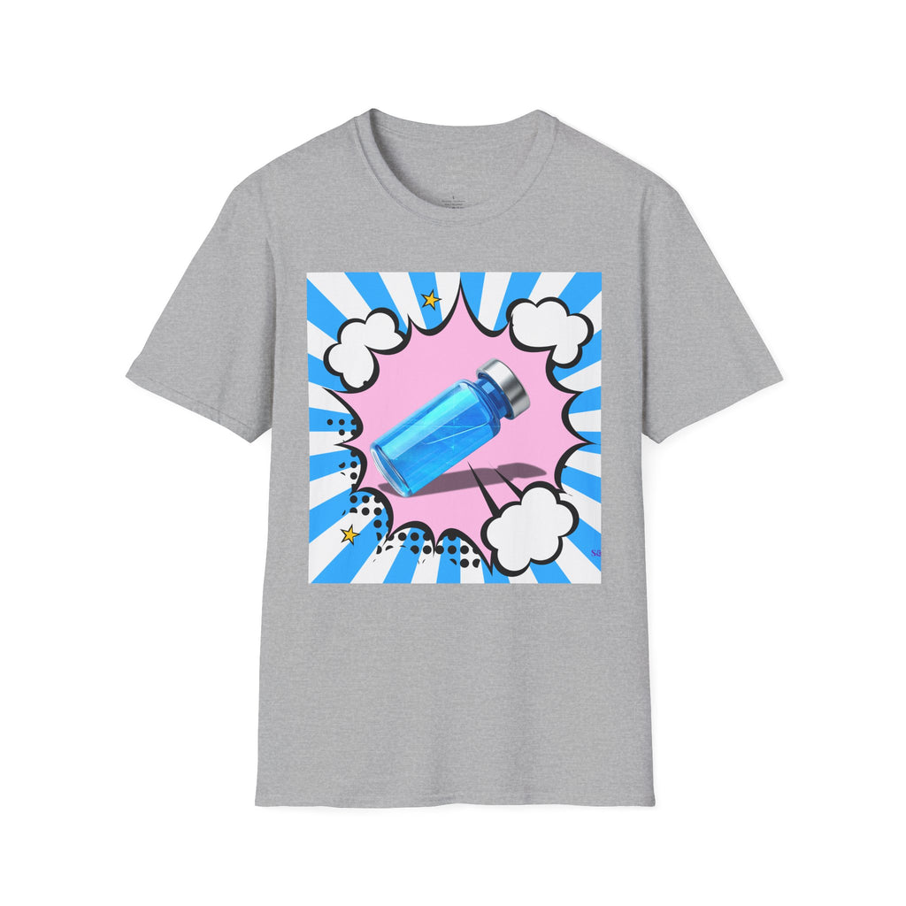 Blue Vial Pop Art T-Shirt — Retro Comic