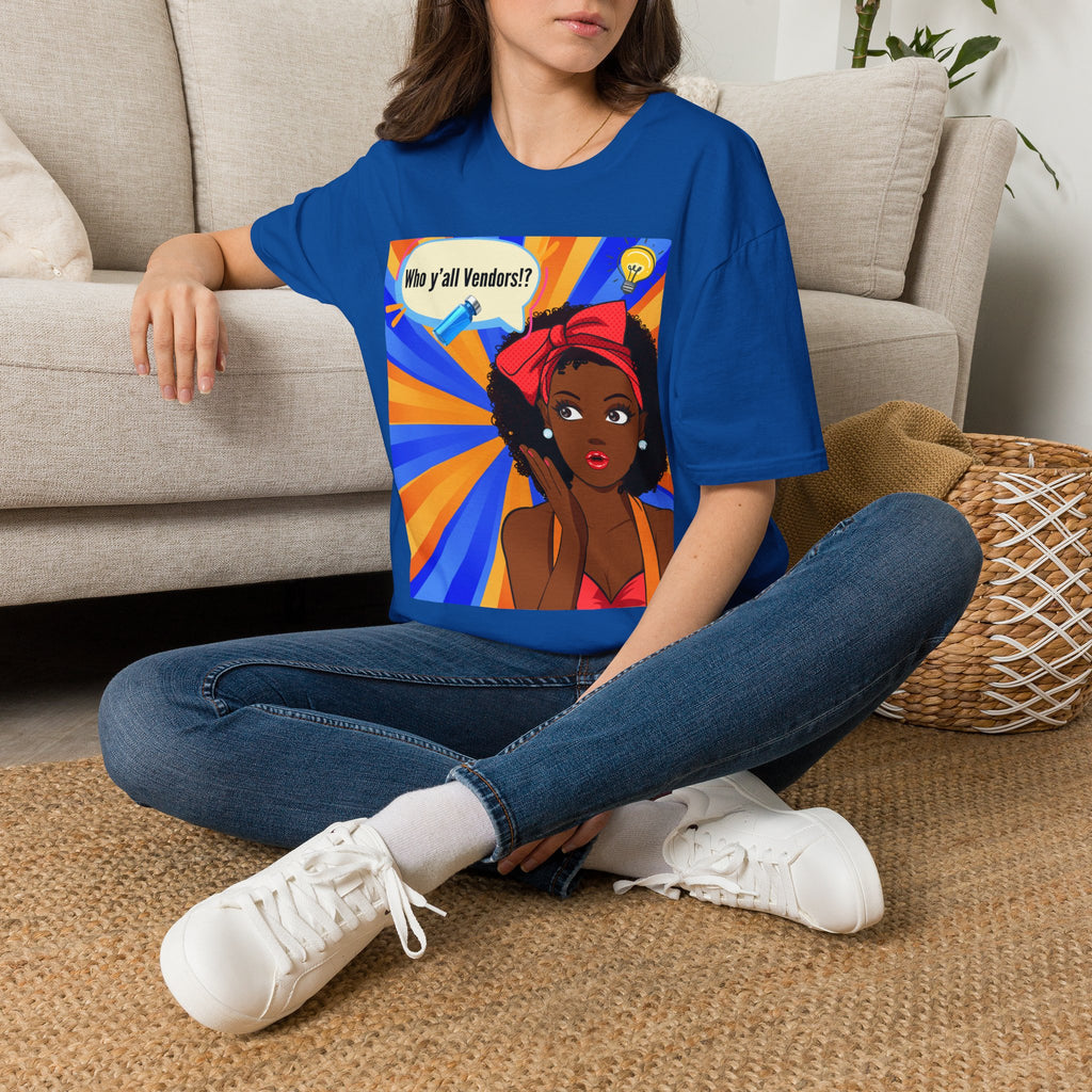 Who y'all Vendors!? Black girl Pop Art T-Shirt