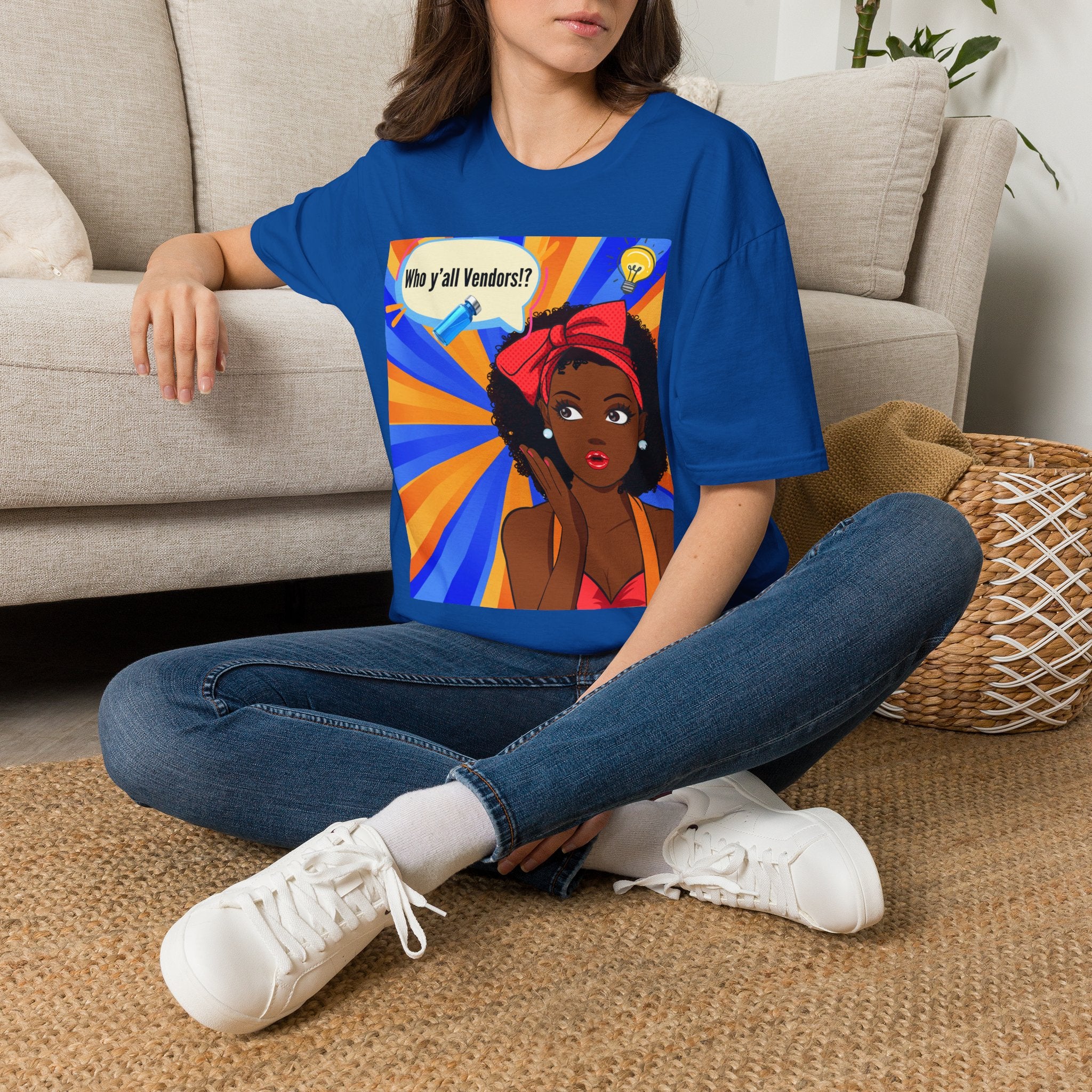 Who y'all Vendors!? Black girl Pop Art T-Shirt