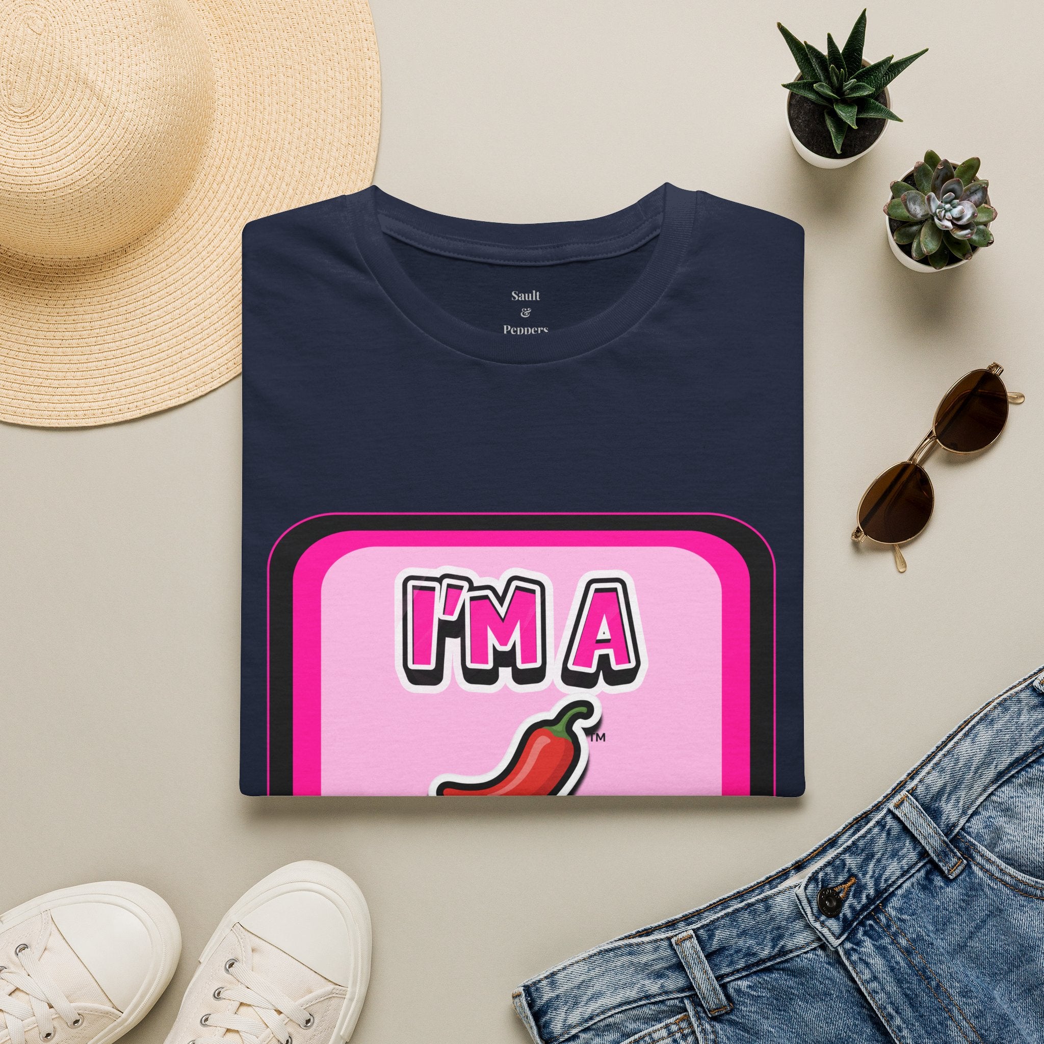 Pink "I’m A Pepper"  Bubble Chat T-Shirt