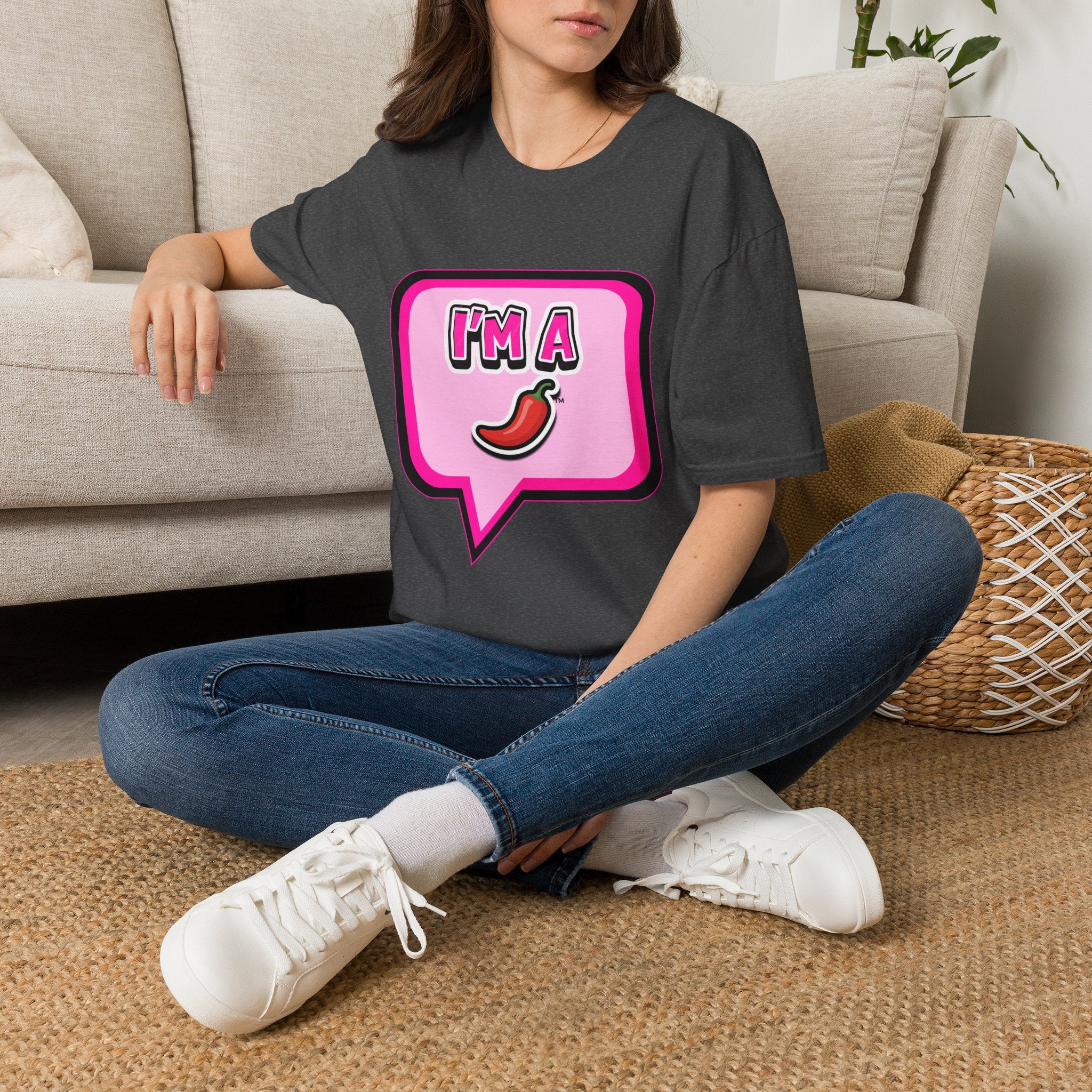 Pink "I’m A Pepper"  Bubble Chat T-Shirt
