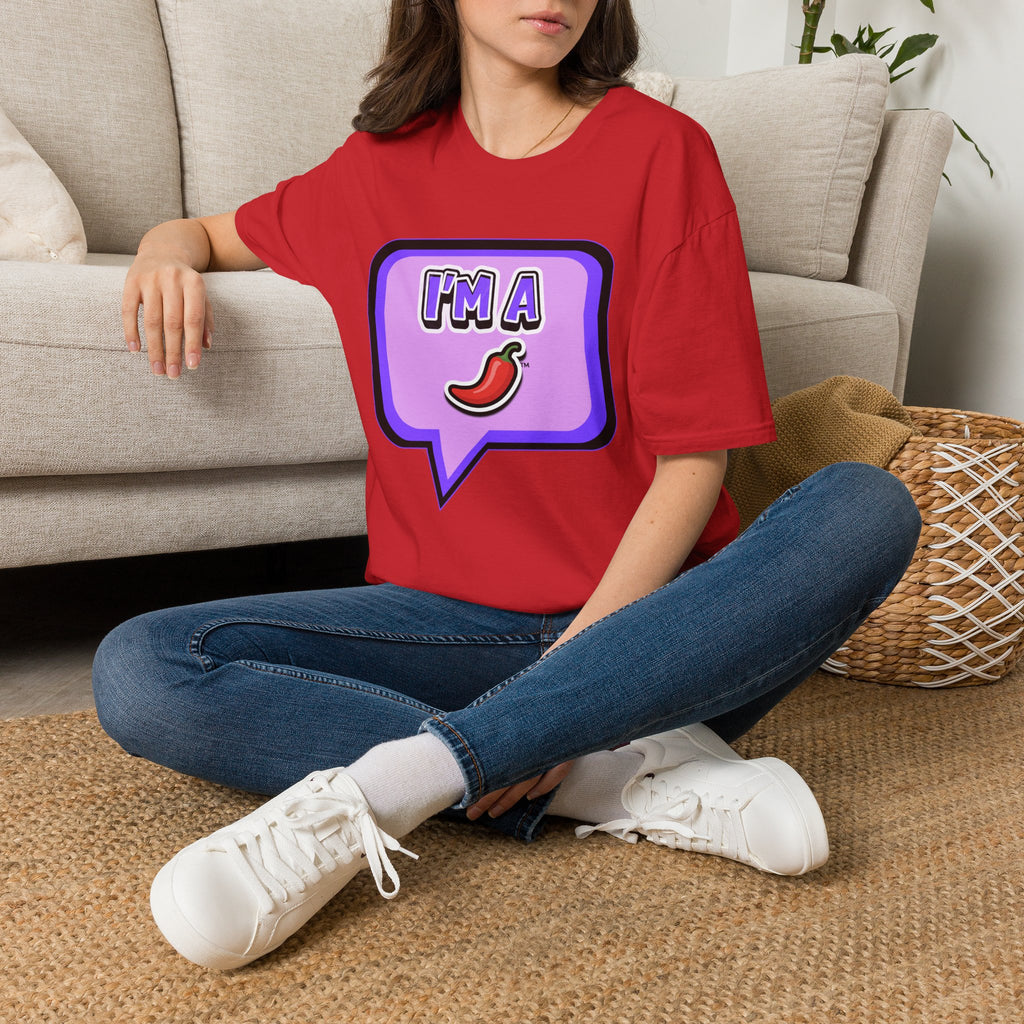 Purple "I’m A Pepper" Bubble Chat T-Shirt