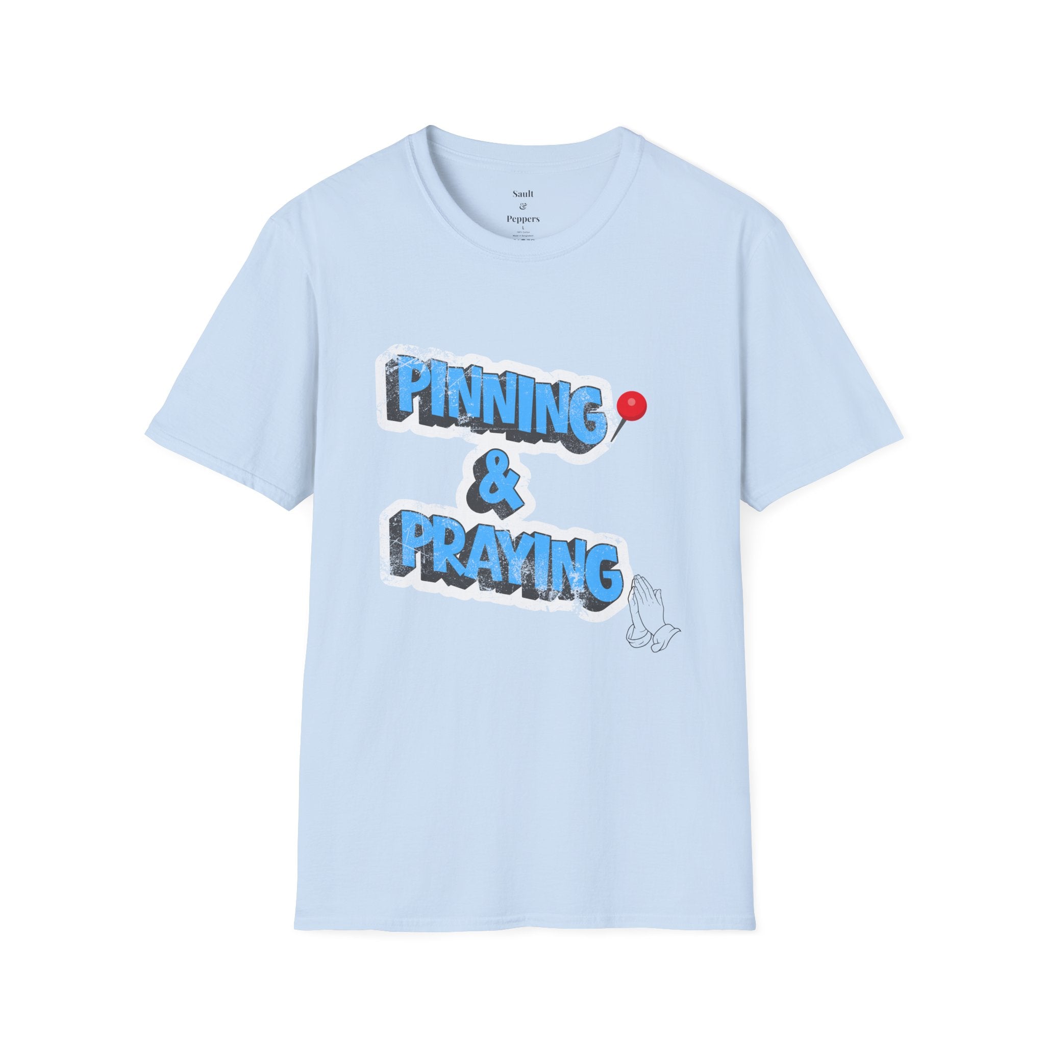 Pinning & Praying T-shirt Blue/Yellow