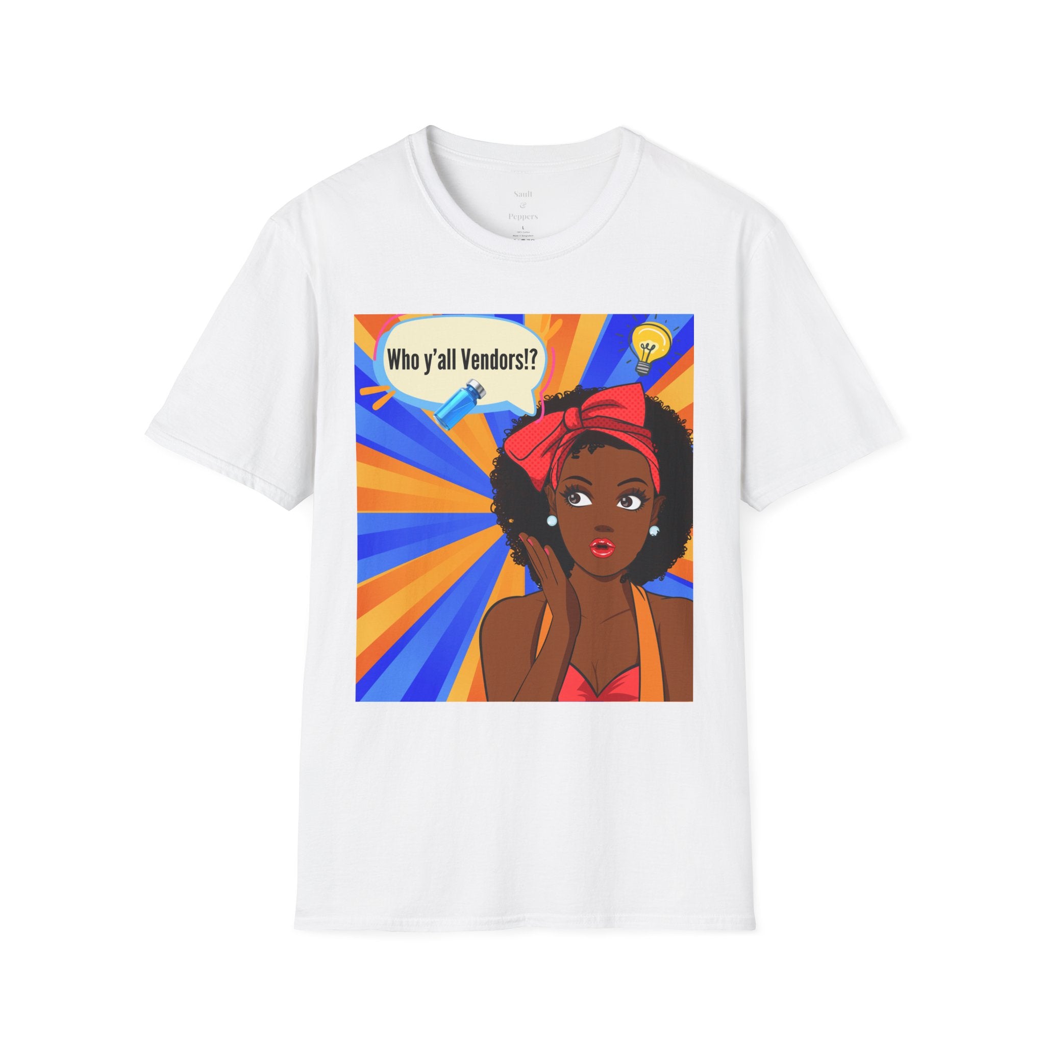 Who y'all Vendors!? Black girl Pop Art T-Shirt