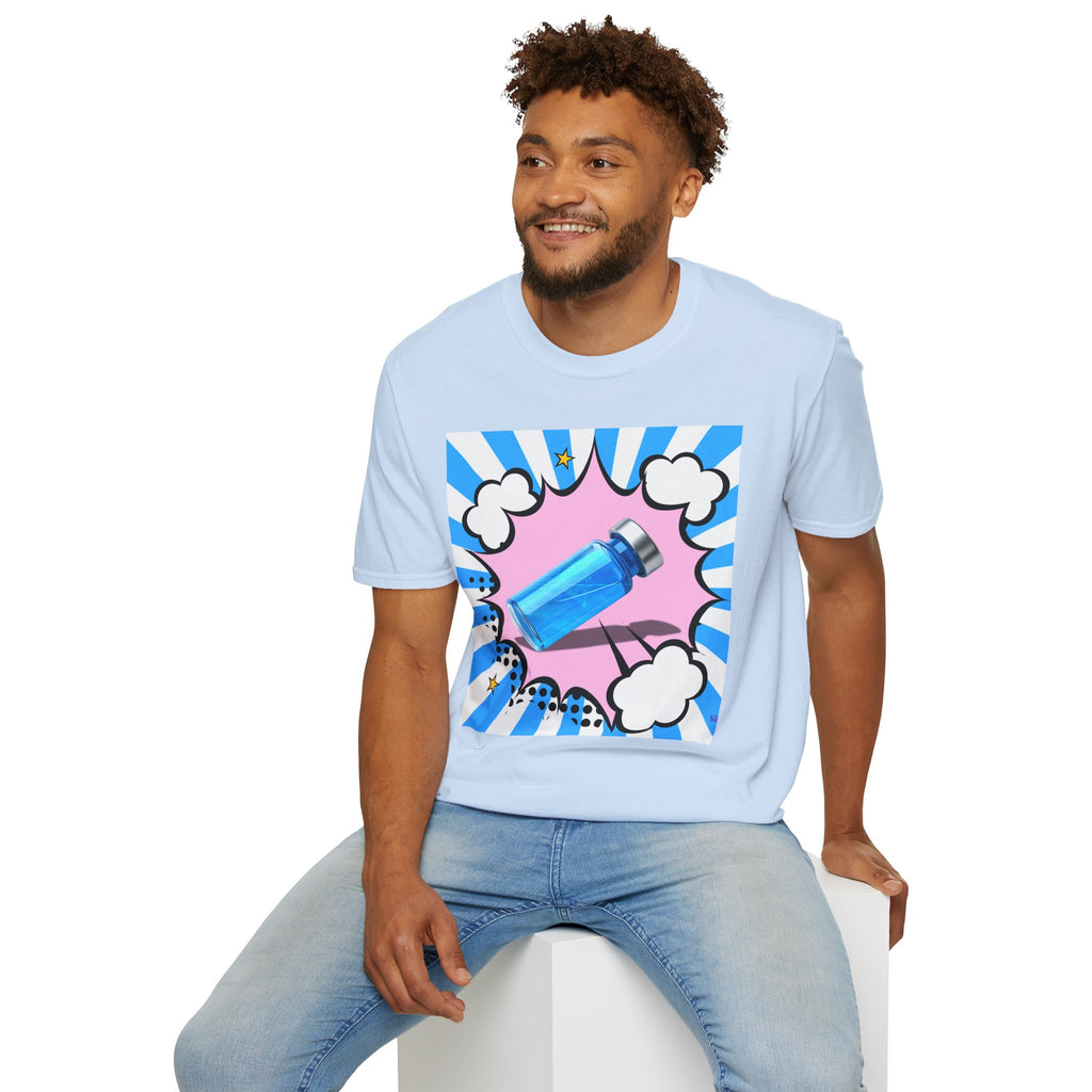 Blue Vial Pop Art T-Shirt — Retro Comic
