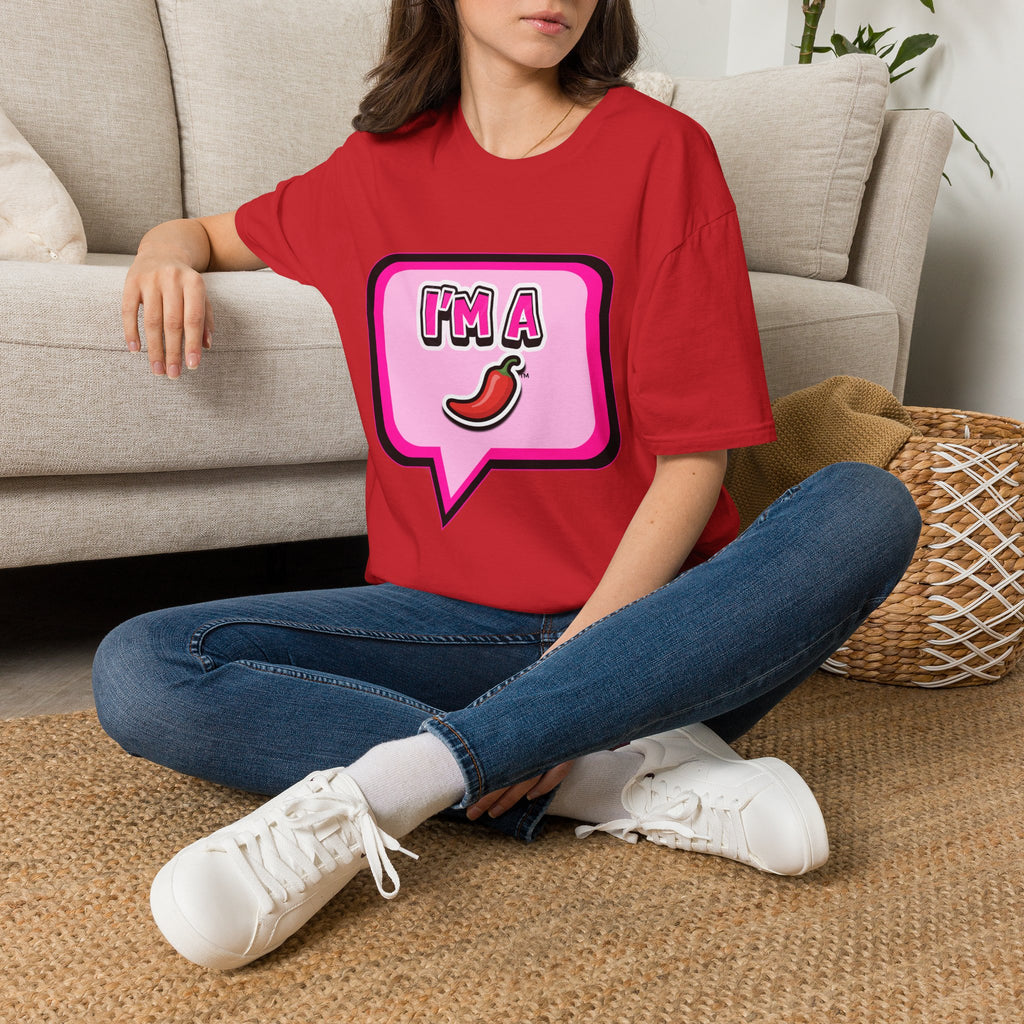 Pink "I’m A Pepper"  Bubble Chat T-Shirt