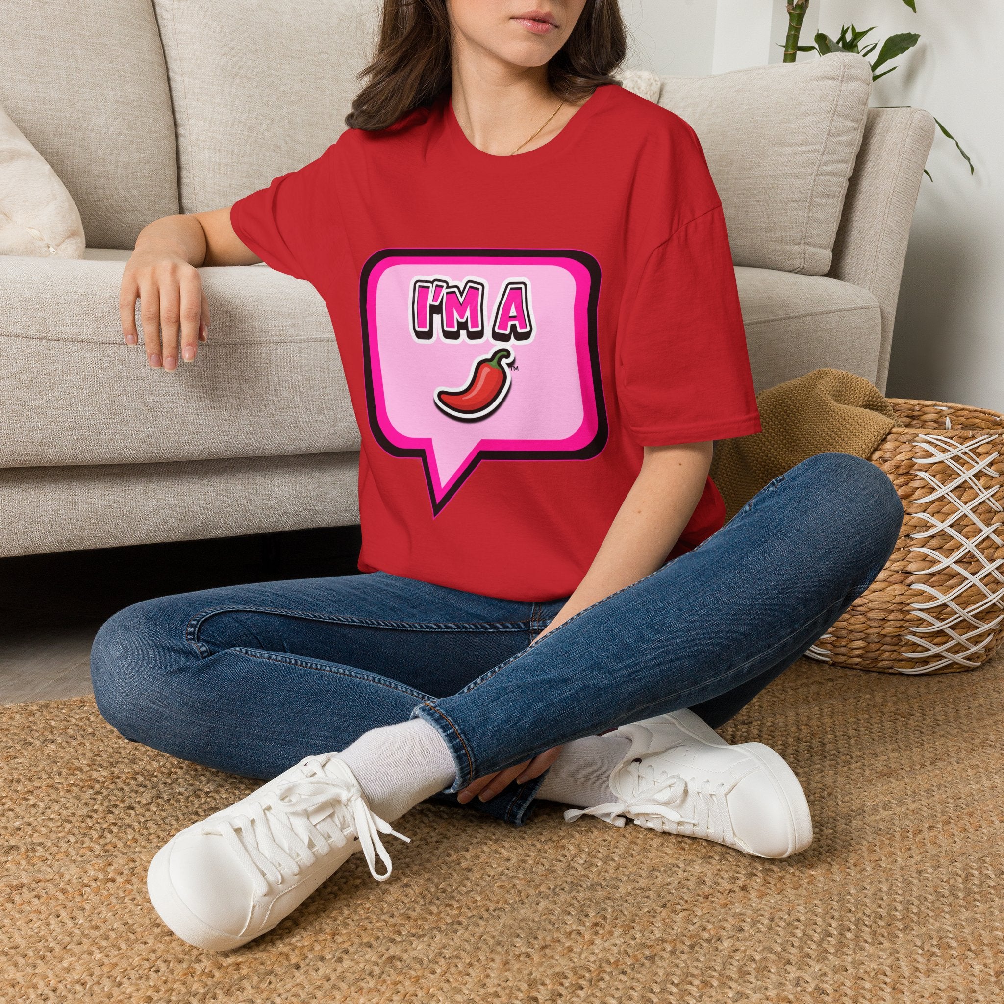 Pink "I’m A Pepper"  Bubble Chat T-Shirt