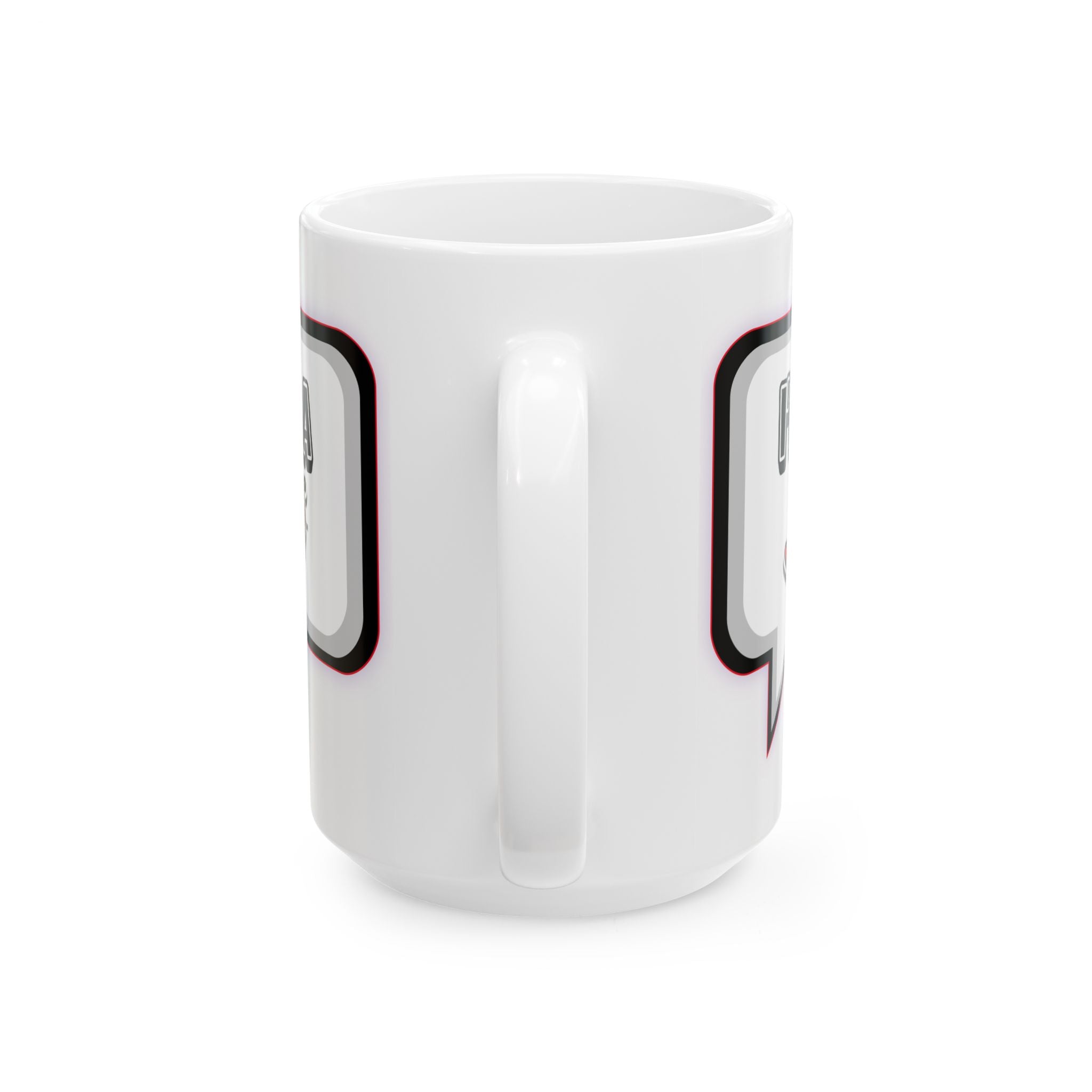 Black "I'm A Pepper" Retro Speech Bubble Ceramic Mug (11oz)