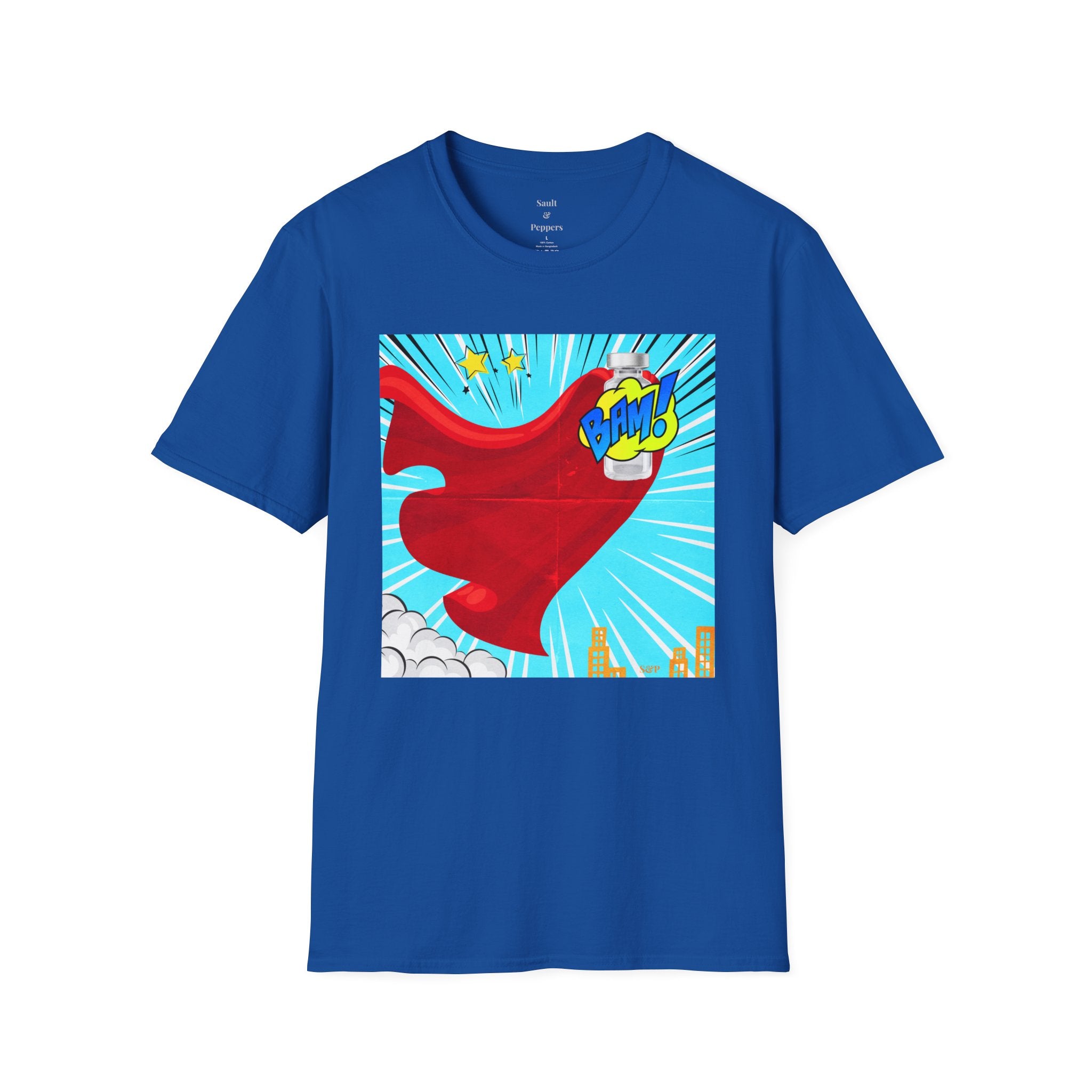 Superhero Peptide T-Shirt — "BAM!" Pop Art Design
