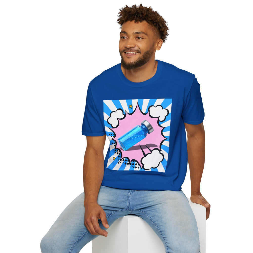 Blue Vial Pop Art T-Shirt — Retro Comic