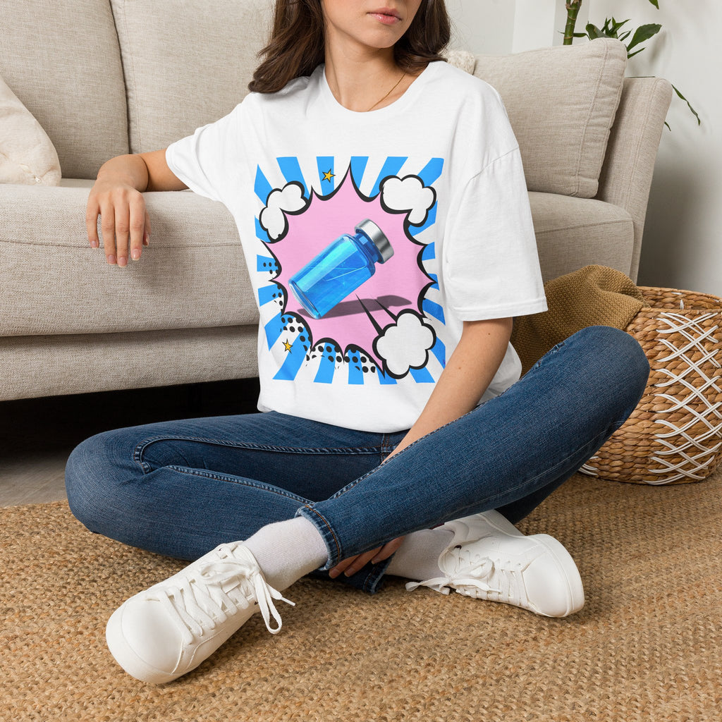 Blue Vial Pop Art T-Shirt — Retro Comic