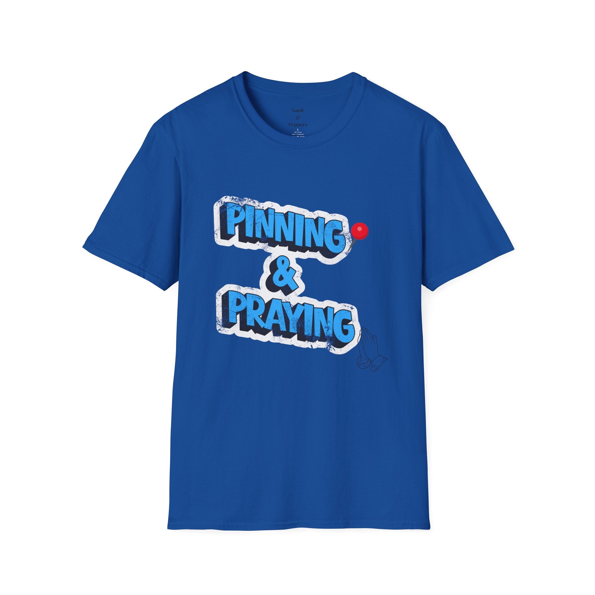 Pinning & Praying T-shirt Blue/Yellow
