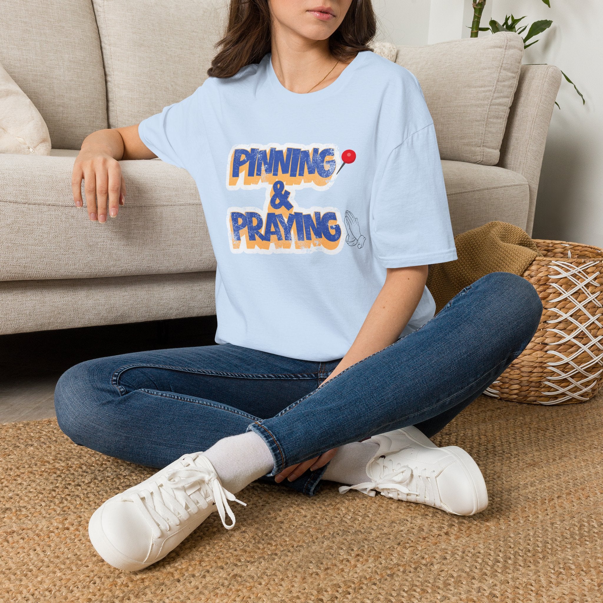 Pinning & Praying Blue/Yellow T-Shirt