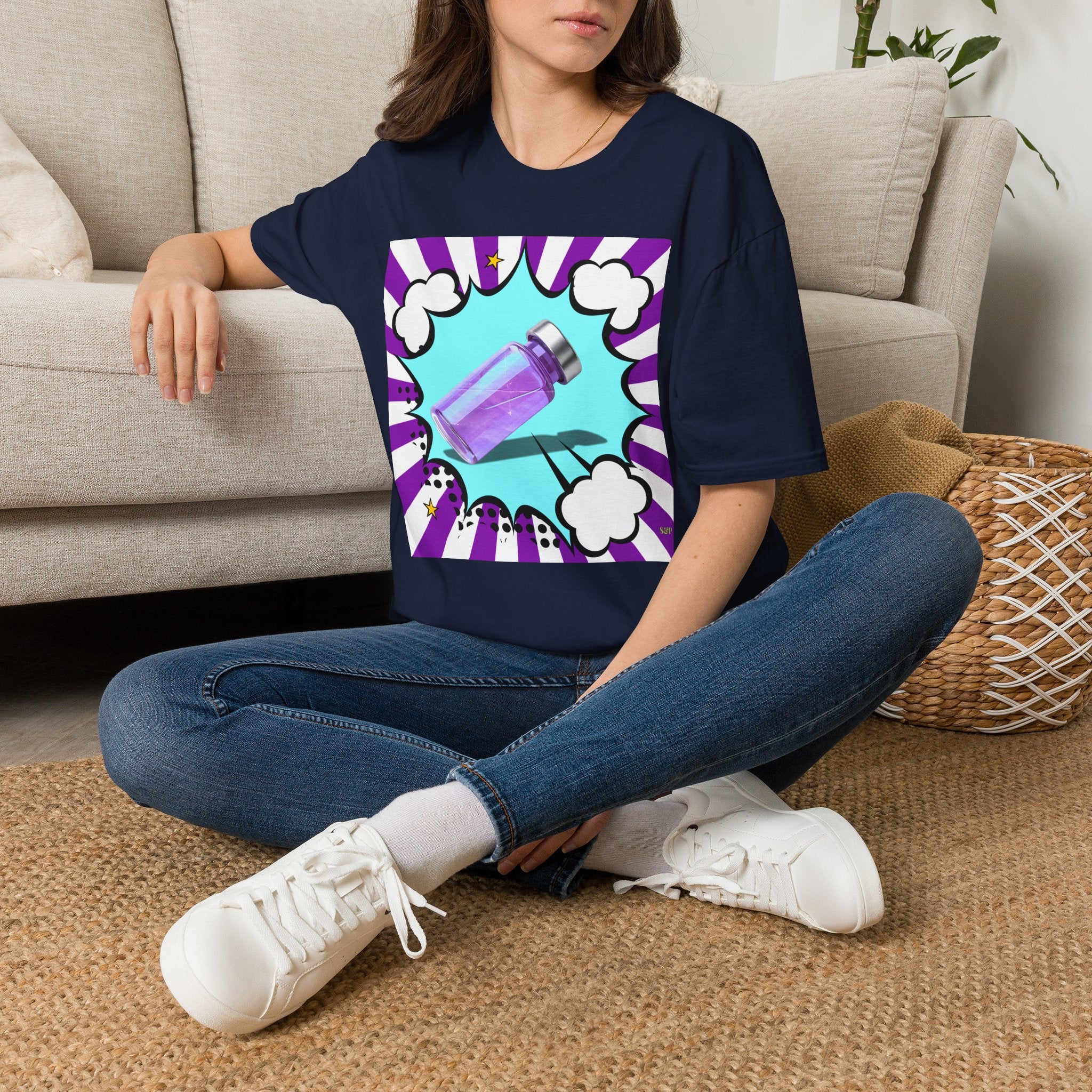 Purple Vial Pop Art T-Shirt