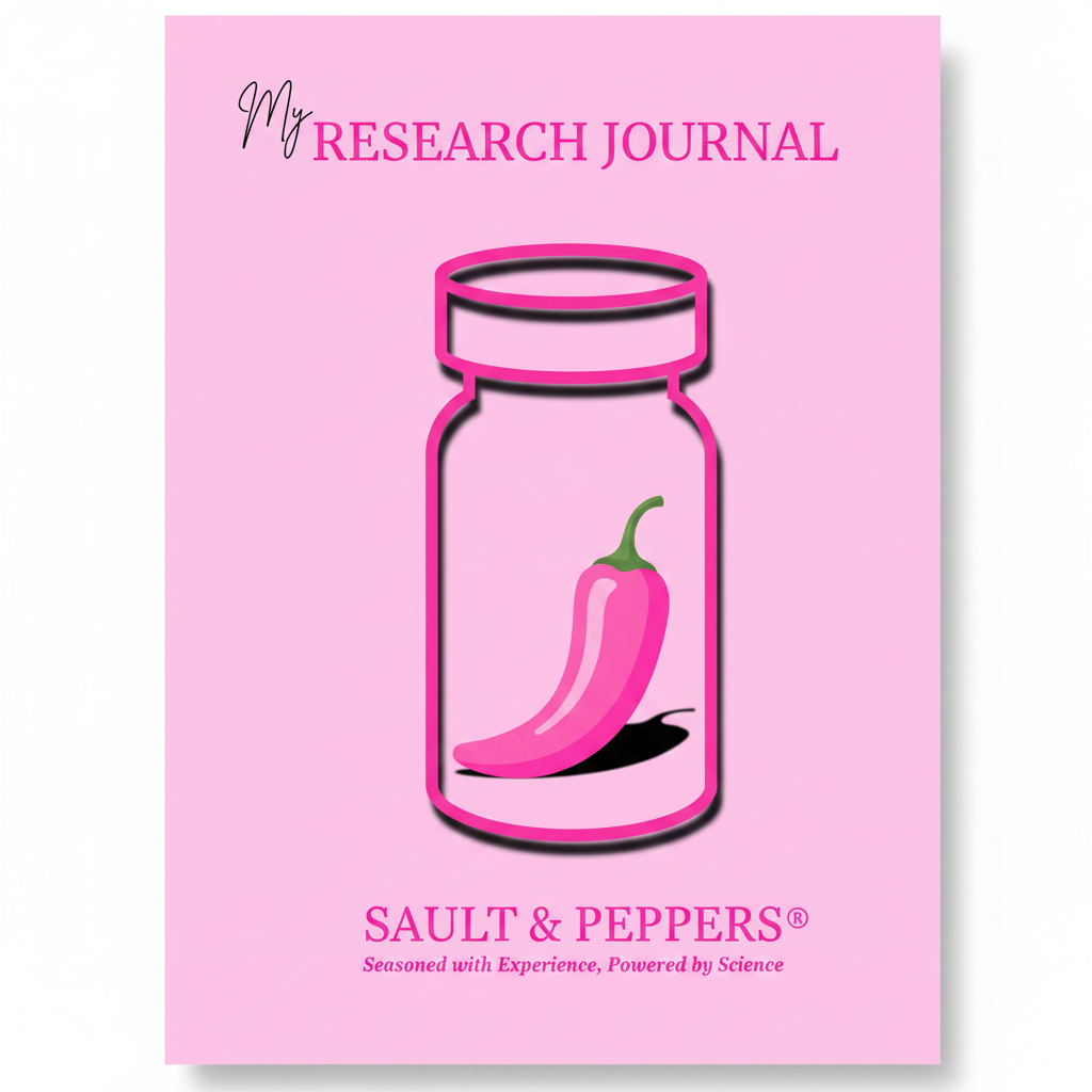 My Research Journal - Pink Sault & Peppers Edition front cover