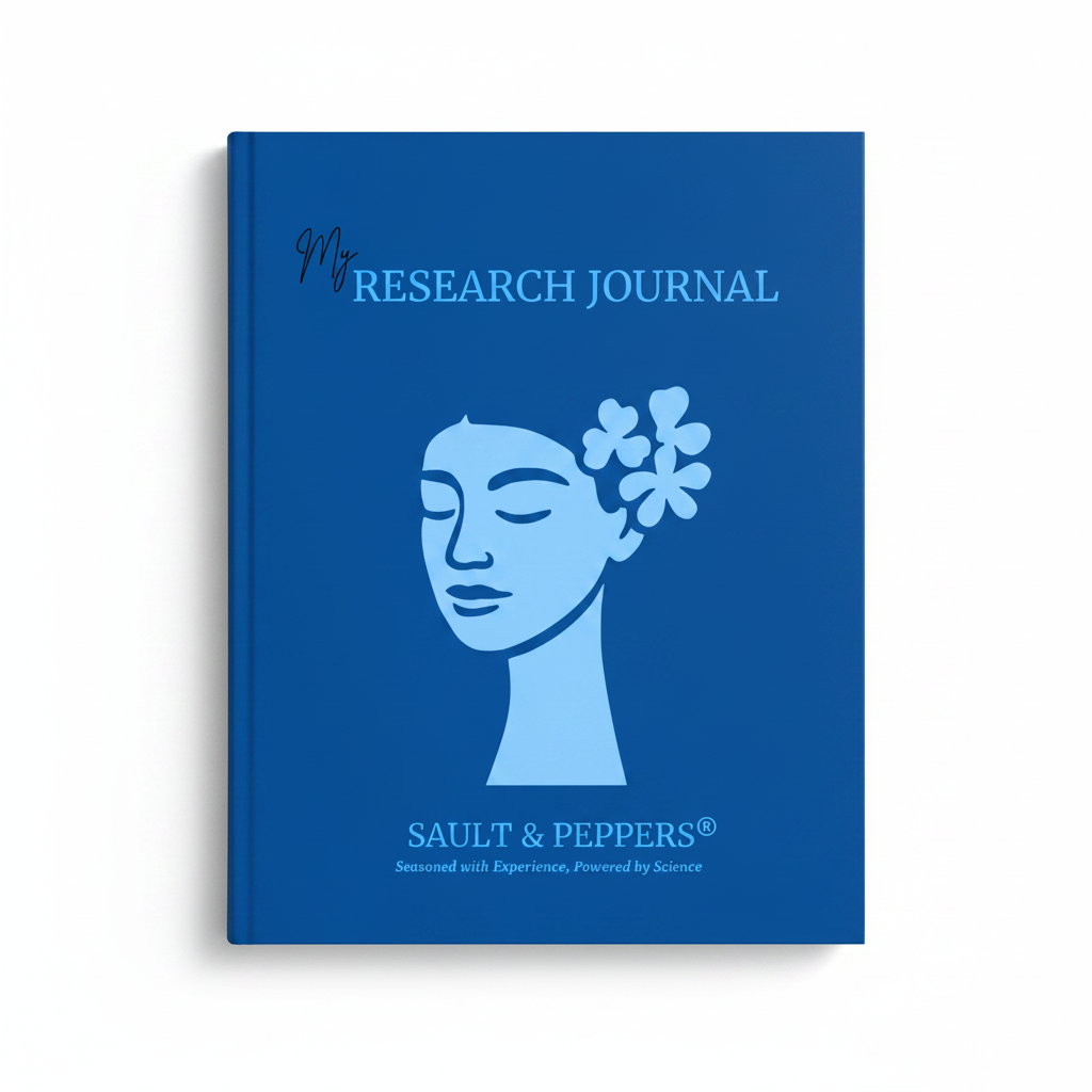 My Research Journal - Blue Floral Edition front cover